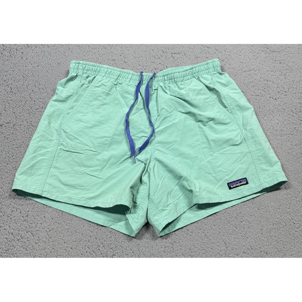 Patagonia Shorts Mens Medium Green Chino Quick Dry Elastic Waist 4 Inseam
